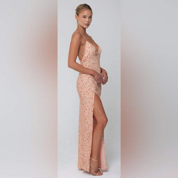 RESA Camille Slip Dress in Sandstone. From Jojo Fletcher Collab - Picture 4 of 7